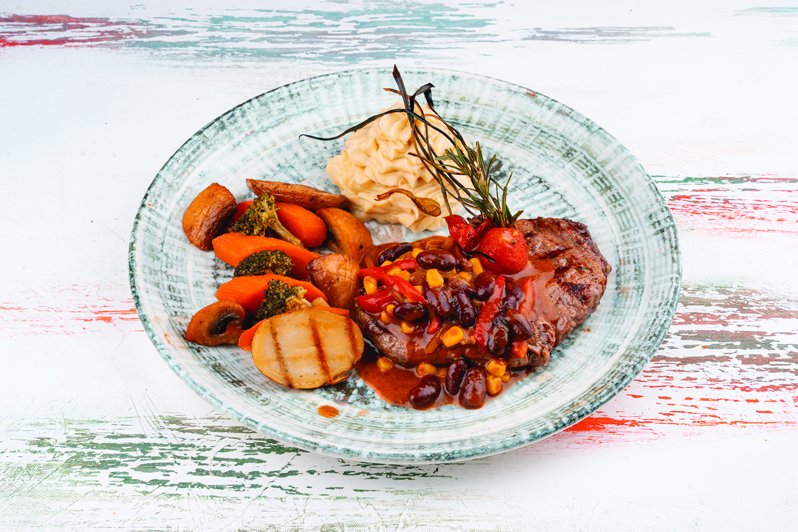 Steak with Mexican Sauce