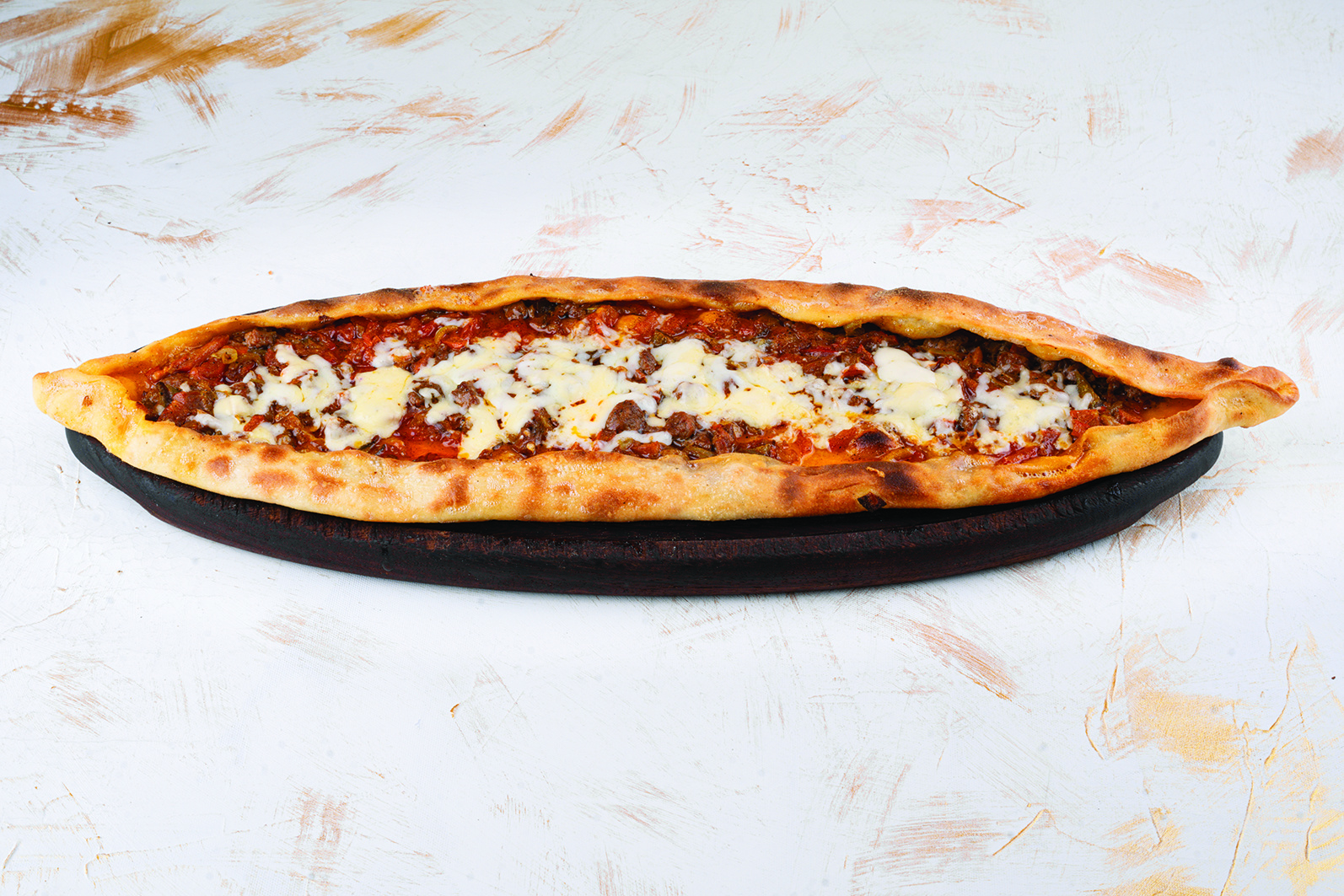 Pied With Cheese And Chopped Lamb Meat